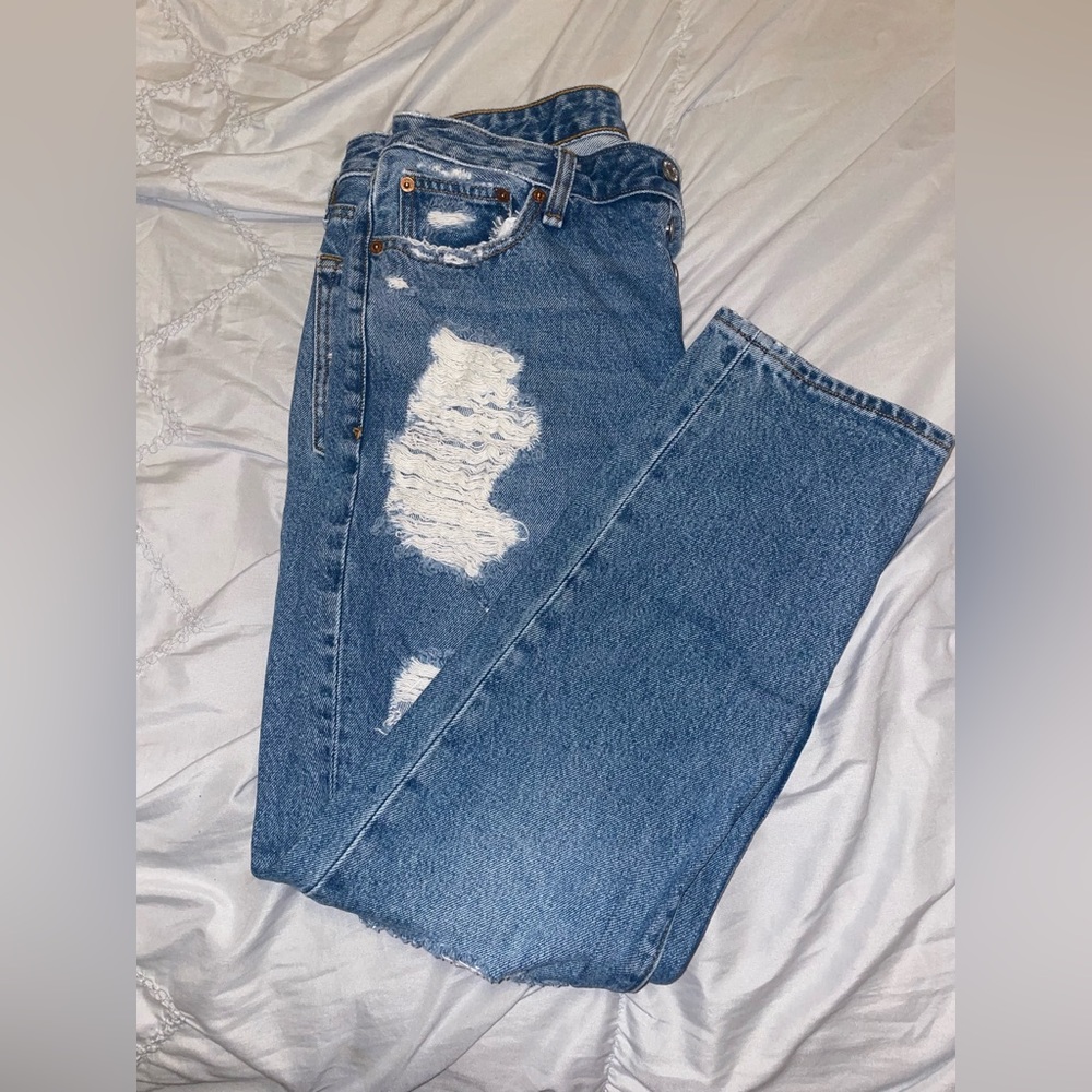 Abercrombie Boyfriend Blue Jeans